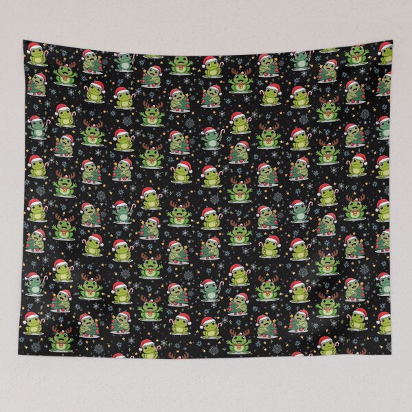 Item preview, Kawaii frog christmas santa frog pattern holiday frog lover designed and sold by Sasikharn.