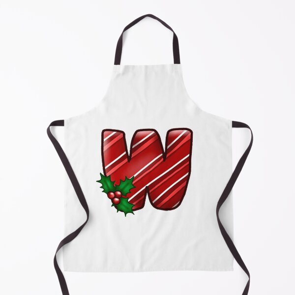 Item preview, W Monogram (Candycane) designed and sold by CharmedHeartArt.