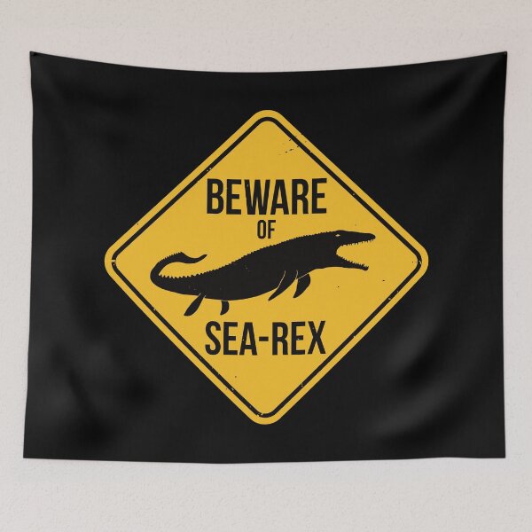 Item preview, Beware of Sea-Rex Mosasaurus Sign designed and sold by IncognitoMode.