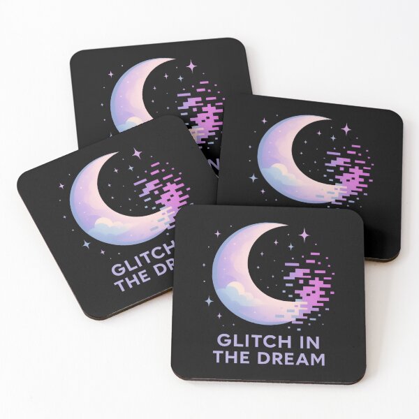 Item preview, Glitch in the Dream – Retro Vaporwave Moon designed and sold by SidTastic .