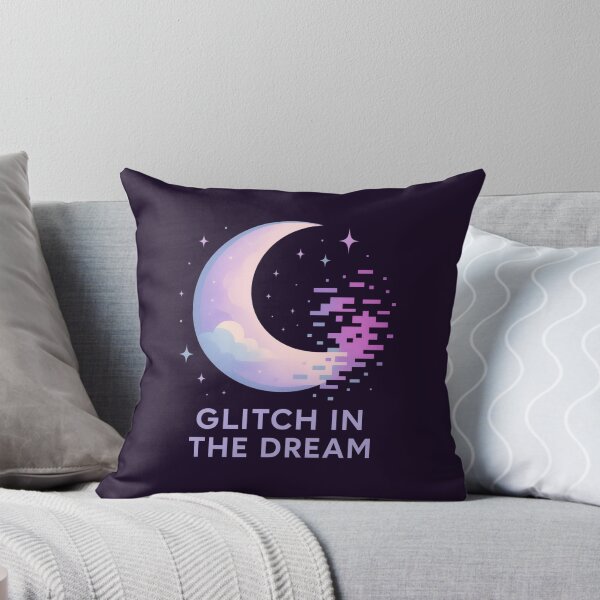 Item preview, Glitch in the Dream – Retro Vaporwave Moon designed and sold by SidTastic .