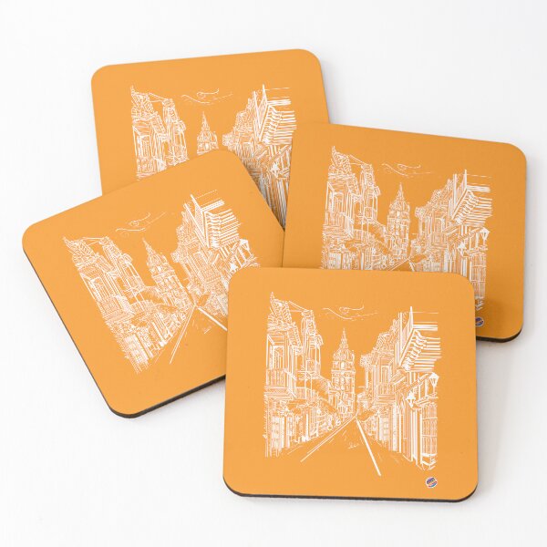 Item preview, Colonial city in Yellow designed and sold by TicaDecoGrp.