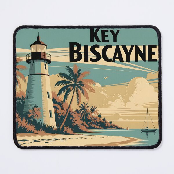 Item preview, Key Biscayne, Florida: Vintage-Style Painterly Travel Poster designed and sold by LSVart.