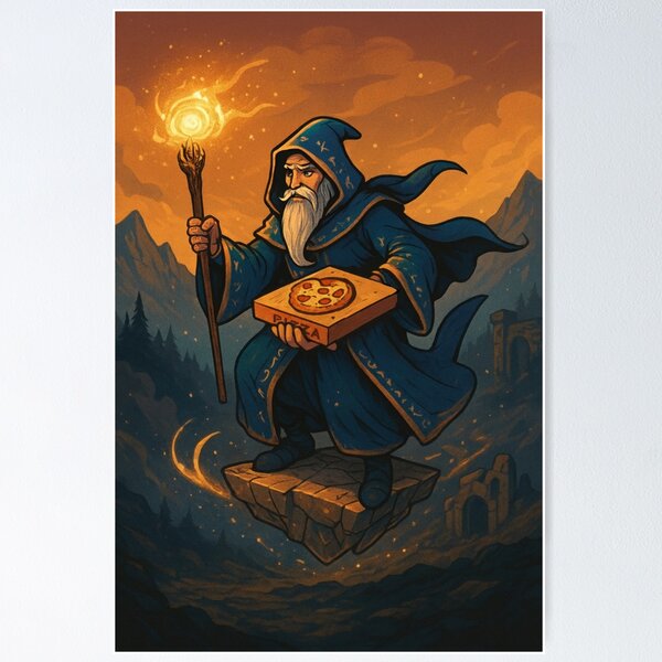 Item preview, Wizard Pizza Delivery – Magical Express Service designed and sold by TendenciaImpressa.
