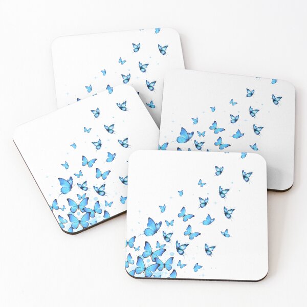 Item preview, Blue Watercolor Butterflies Ascending Design designed and sold by EtherealFlutter.