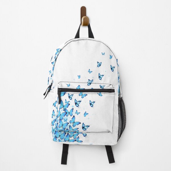 Item preview, Diseño ascendente de mariposas azules en acuarela designed and sold by EtherealFlutter.