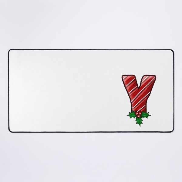 Item preview, Y Monogram (Candycane) designed and sold by CharmedHeartArt.