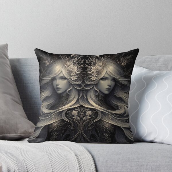 Item preview, Gemini – Dark Realistic Zodiac Illustration designed and sold by Roberta Calabrese.