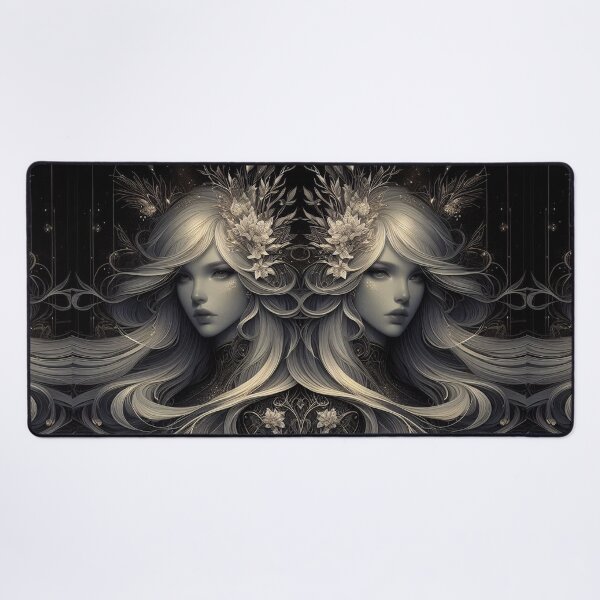 Item preview, Gemini – Dark Realistic Zodiac Illustration designed and sold by Roberta Calabrese.