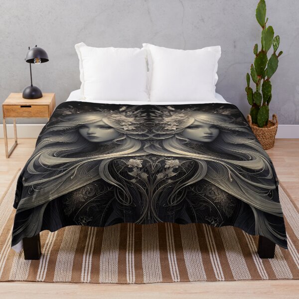 Item preview, Gemini – Dark Realistic Zodiac Illustration designed and sold by Roberta Calabrese.