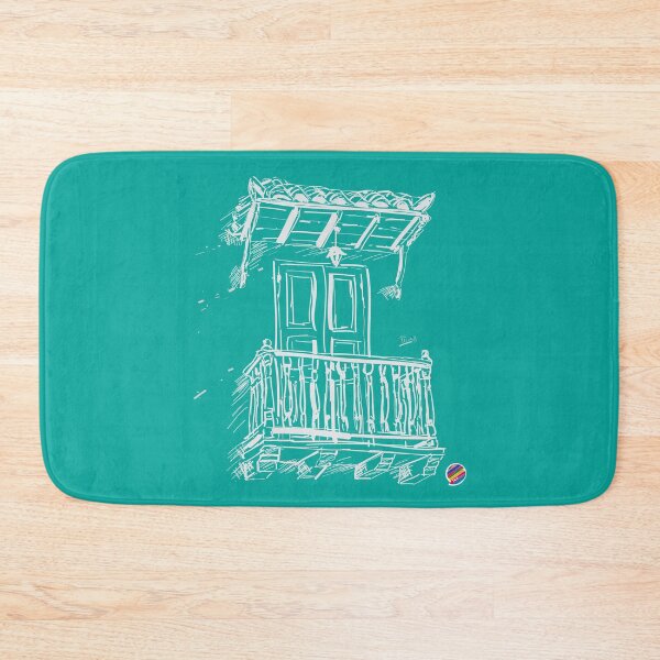 Item preview, Balcony in Cartagena turquoise designed and sold by TicaDecoGrp.
