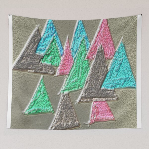 Item preview, triangular hsl alpha abstract colorful geometric design designed and sold by SmashingDeals.