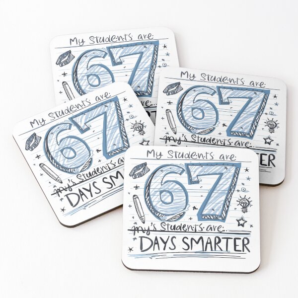 Item preview, My Students are 67 Days Smarter T-Shirt | Funny 67th Day of School | Teacher Celebration Tee designed and sold by GAIDREDA.