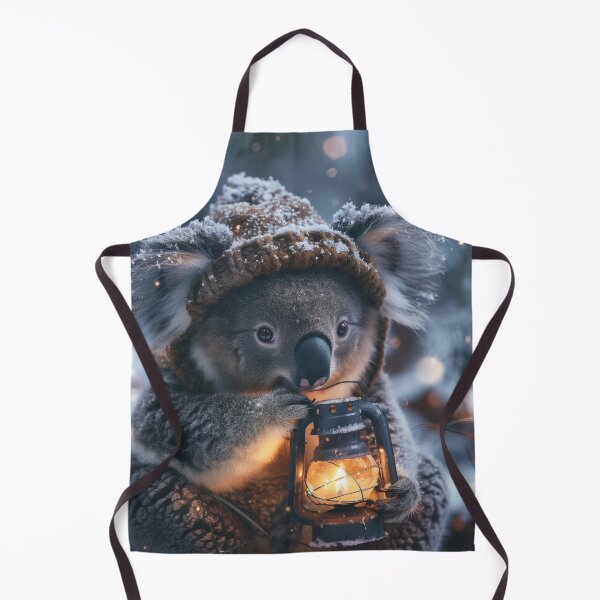 Item preview, Winter Koala with Warm Lights – Snowy Forest Glow designed and sold by Erika Kaisersot.