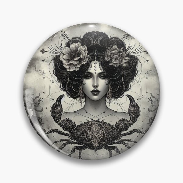 Item preview, Cancer – Dark Realistic Zodiac Illustration designed and sold by Roberta Calabrese.