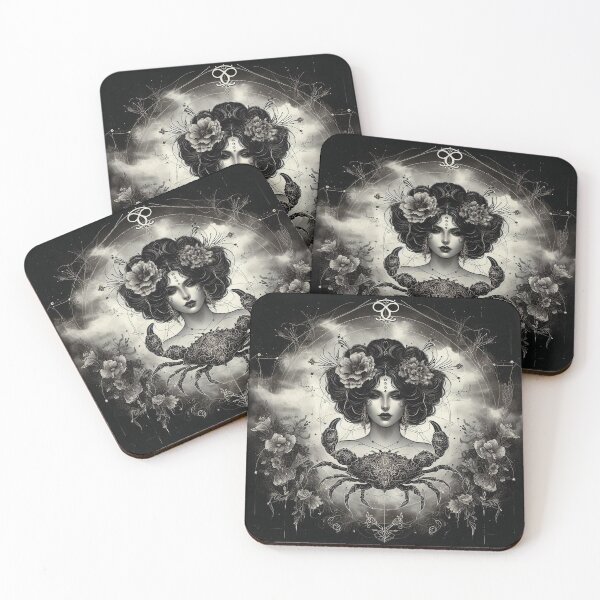 Item preview, Cancer – Dark Realistic Zodiac Illustration designed and sold by Roberta Calabrese.