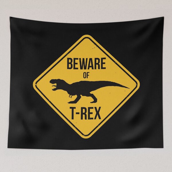 Item preview, Beware of T-Rex Warning Sign designed and sold by IncognitoMode.