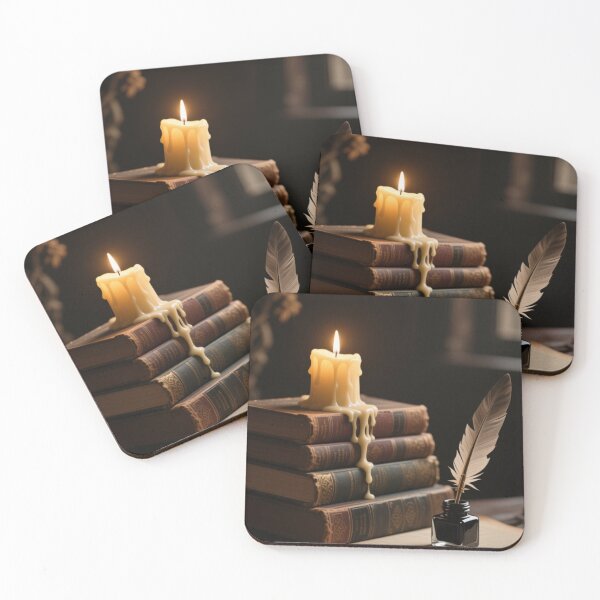 Item preview, Vintage Books & Candlelight designed and sold by Roshini-John.