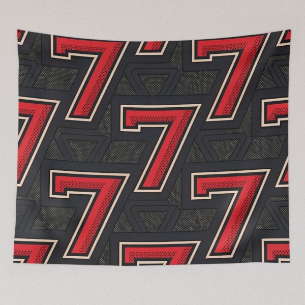 Item preview, 777 black and red lucky numbers  designed and sold by Lucky 777.