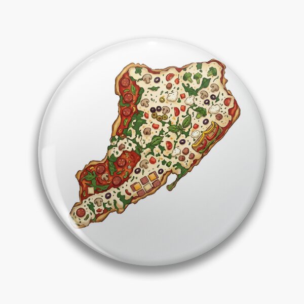 Item preview, Staten Island Pizza New York Pizza Map Art designed and sold by Hyperfocus Wonders.