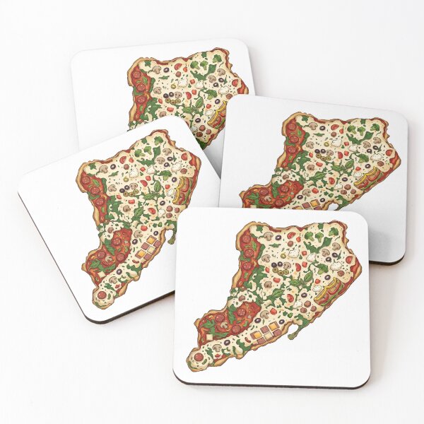 Item preview, Staten Island Pizza New York Pizza Map Art designed and sold by Hyperfocus Wonders.