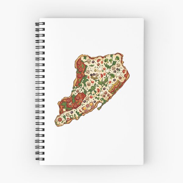 Artikelvorschau, Staten Island Pizza New York Pizza Map Art entworfen und verkauft von Hyperfocus Wonders.