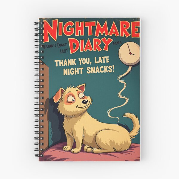 Item preview, Nightmare Diary Thank You Late Night Snacks | Funny Sleep Horror Journal designed and sold by Antik by Schulz.