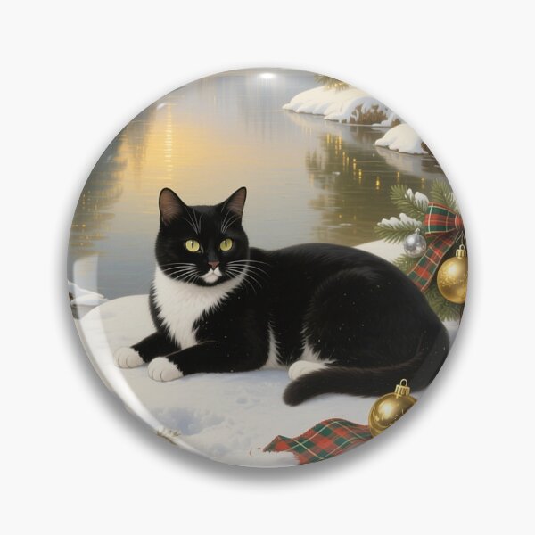 Item preview, black christmas cat designed and sold by Talpha.