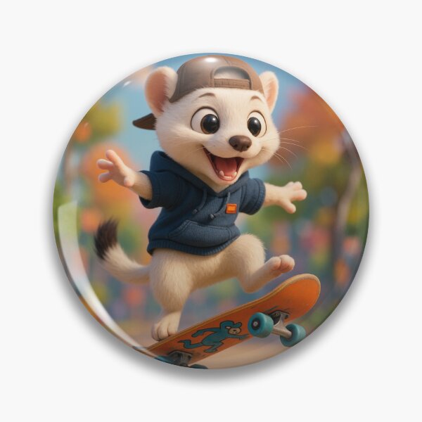 Item preview, Skater Ermine Weasel designed and sold by Sillytoe.