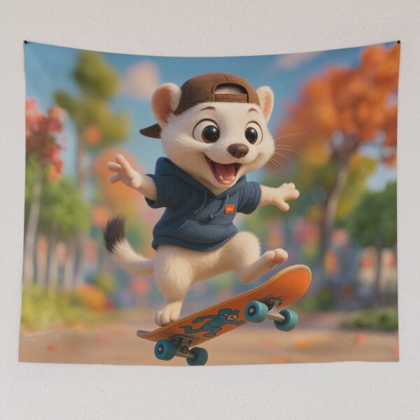 Item preview, Skater Ermine Weasel designed and sold by Sillytoe.