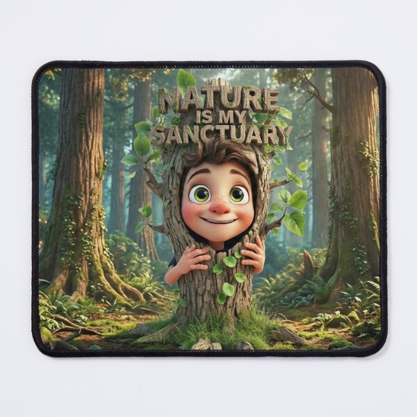 Item preview, Nature Is My Sanctuary – Whimsical Tree Boy Illustration designed and sold by AleksKos.