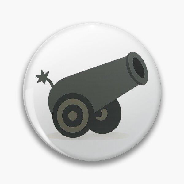 Item preview, Minimalist Cannon Icon – Flat Retro Style designed and sold by Byarasstudio.