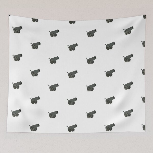 Item preview, Minimalist Cannon Icon – Flat Retro Style designed and sold by Byarasstudio.