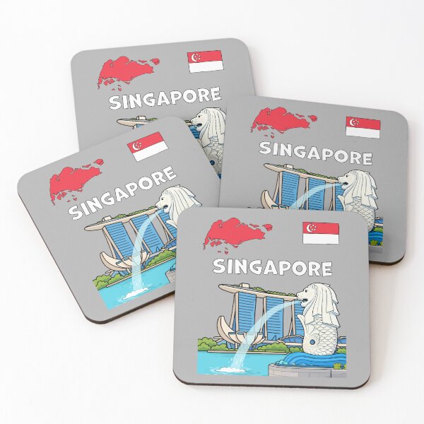 Item preview, Singapore Merlion & Skyline - Cute Travel Souvenir designed and sold by mashmosh.