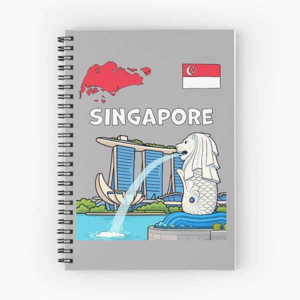 Item preview, Singapore Merlion & Skyline - Cute Travel Souvenir designed and sold by mashmosh.