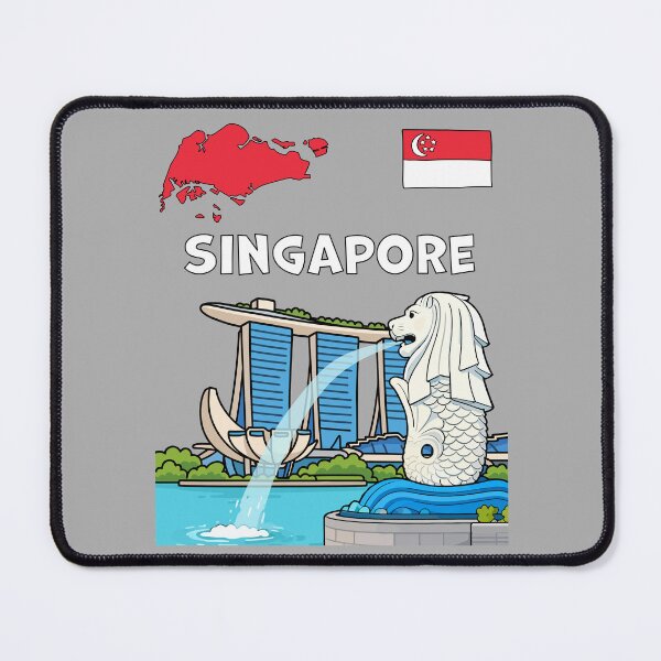 Item preview, Singapore Merlion & Skyline - Cute Travel Souvenir designed and sold by mashmosh.