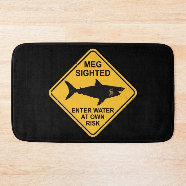 Item preview, Megalodon Warning Sign designed and sold by IncognitoMode.