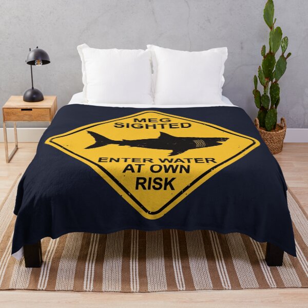 Item preview, Megalodon Warning Sign designed and sold by IncognitoMode.