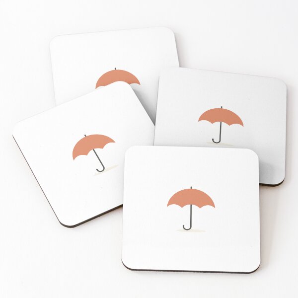 Item preview, Minimalist Orange Umbrella – Simple Flat Icon designed and sold by Byarasstudio.
