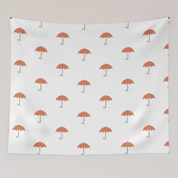 Item preview, Minimalist Orange Umbrella – Simple Flat Icon designed and sold by Byarasstudio.