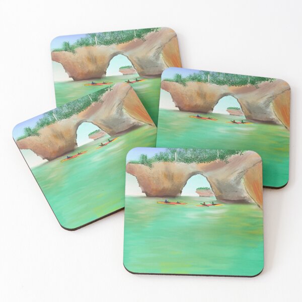 Item preview, Family Kayaking at Pictured Rocks designed and sold by TheDavidCarnes.