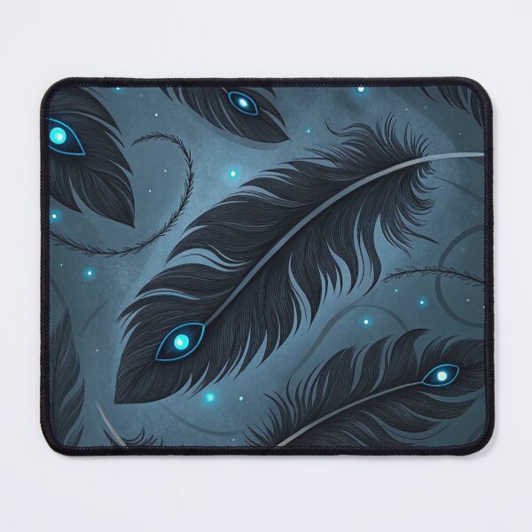 Item preview, Floating black feathers , blue evil-eye designed and sold by Lucky 777.