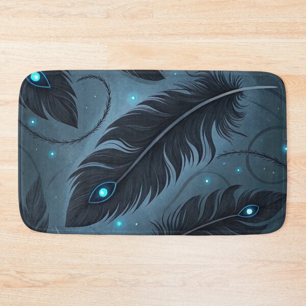 Item preview, Floating black feathers , blue evil-eye designed and sold by Lucky 777.