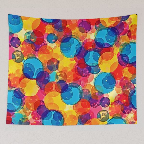 Item preview, Overlapping Circles Color Chaos Art designed and sold by Health And Fitness Posts e-Store.
