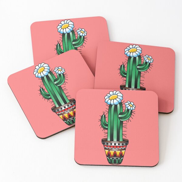 Item preview, Cute traditional cactus with flowers designed and sold by Lustrico.