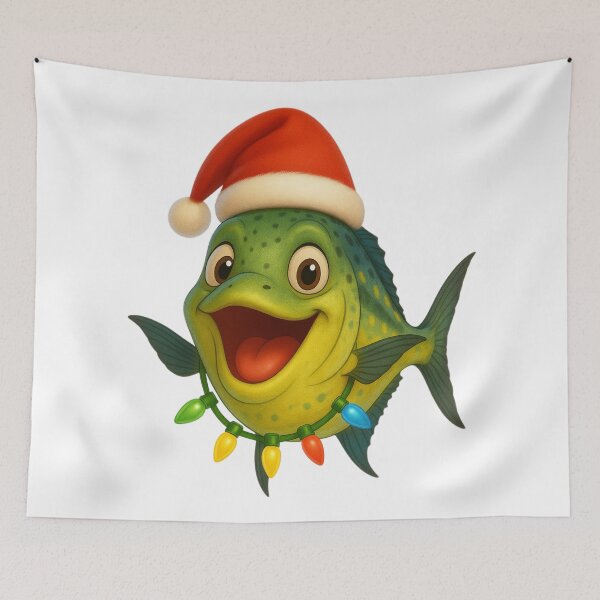 Item preview, Christmas Mahi Mahi Fish designed and sold by Sillytoe.