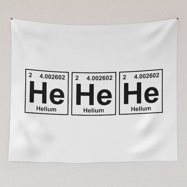 Item preview, HEHEHE Element Tiles – Nerdy Laugh Chemistry Design designed and sold by CurlyDude.