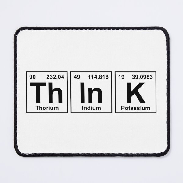 Item preview, THINK Periodic Table Elements – Smart Minimalist Science Design designed and sold by CurlyDude.