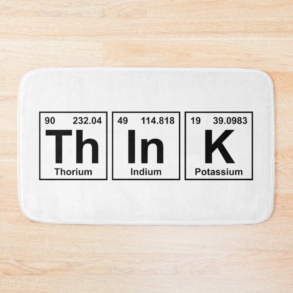Item preview, THINK Periodic Table Elements – Smart Minimalist Science Design designed and sold by CurlyDude.