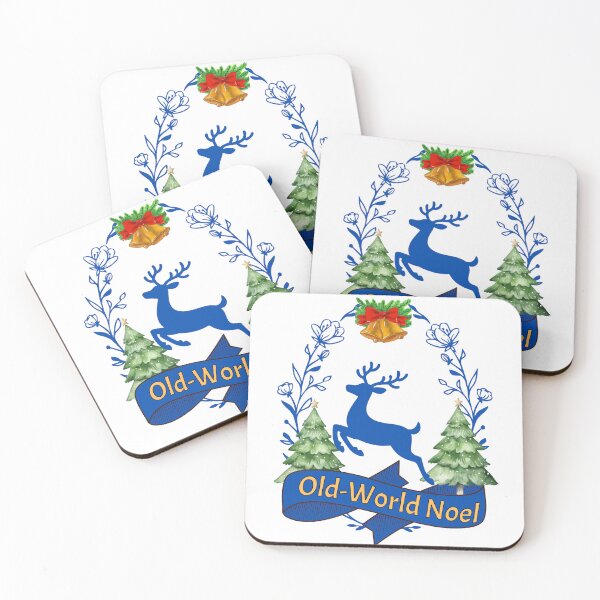 Item preview, Old-World Noel Vintage Christmas Reindeer designed and sold by HANG ON STUDIO .